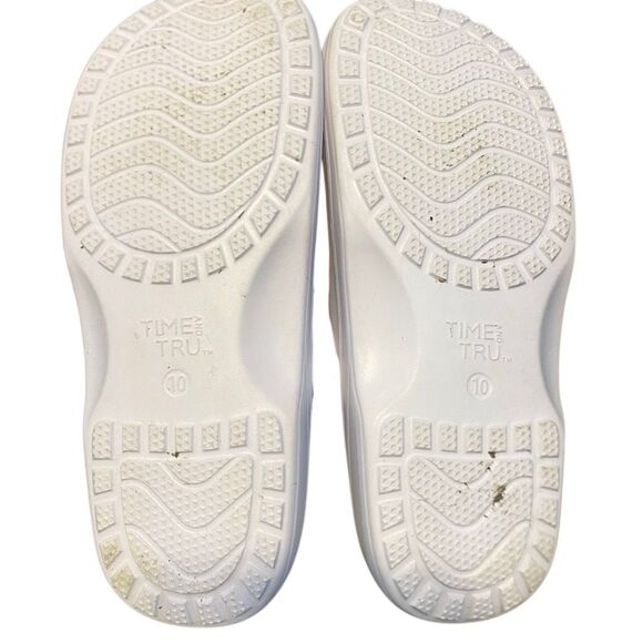 Time & Tru white clogs with faux fur inside size 10 - Picture 5 of 6